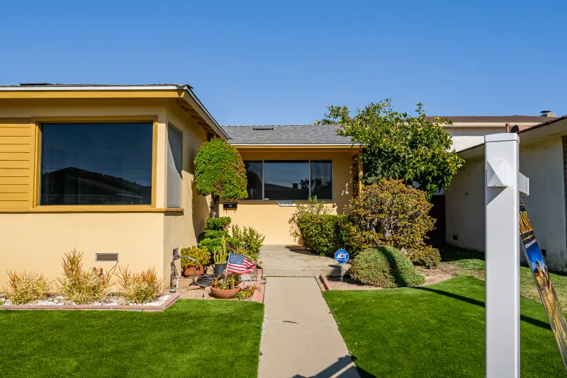 Front walkway and entry landscaping